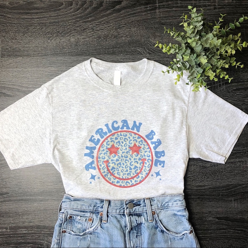 American Babe Grey Tee